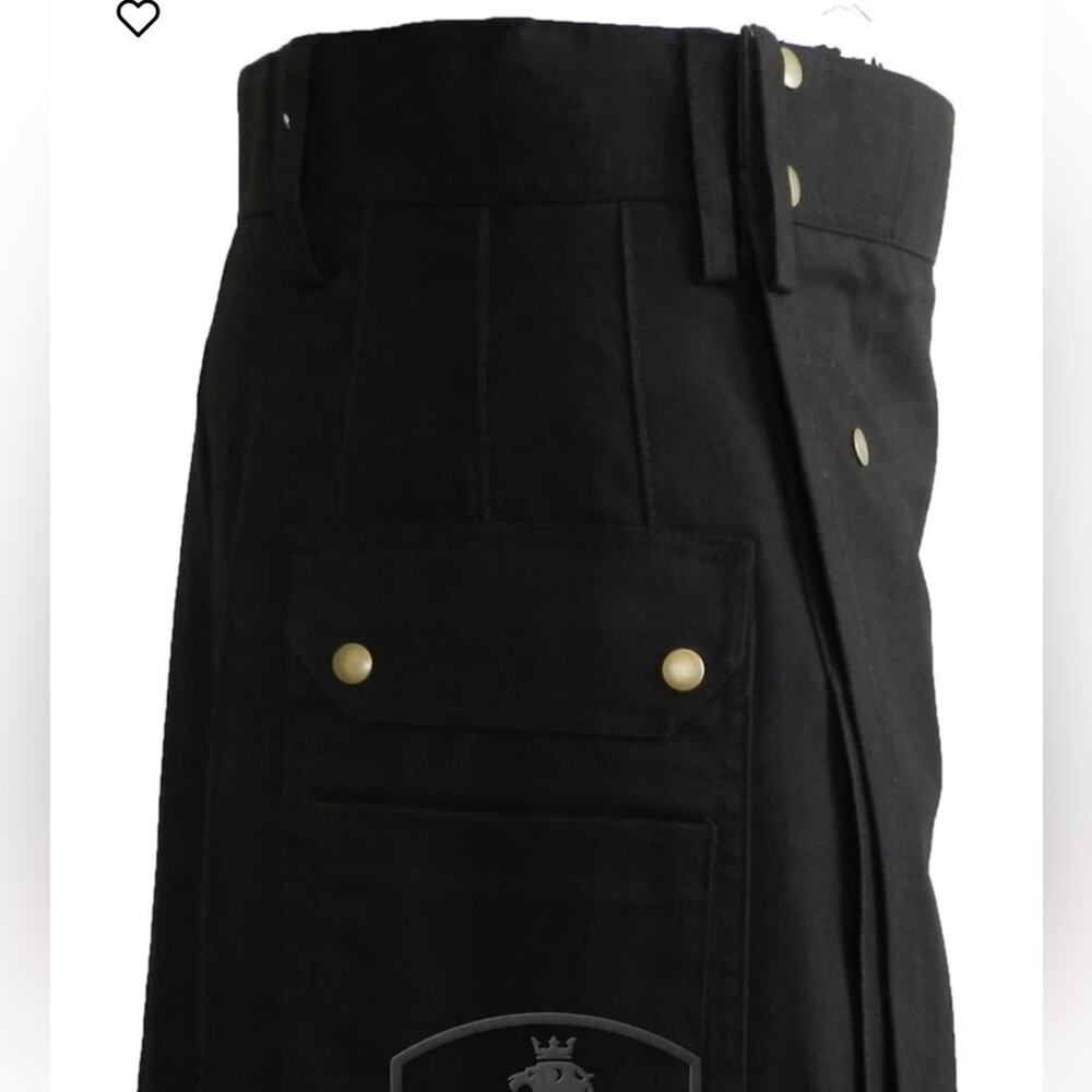 UT Kilts Black Glen Crae Utility Men’s Kilt - Picture 5 of 8